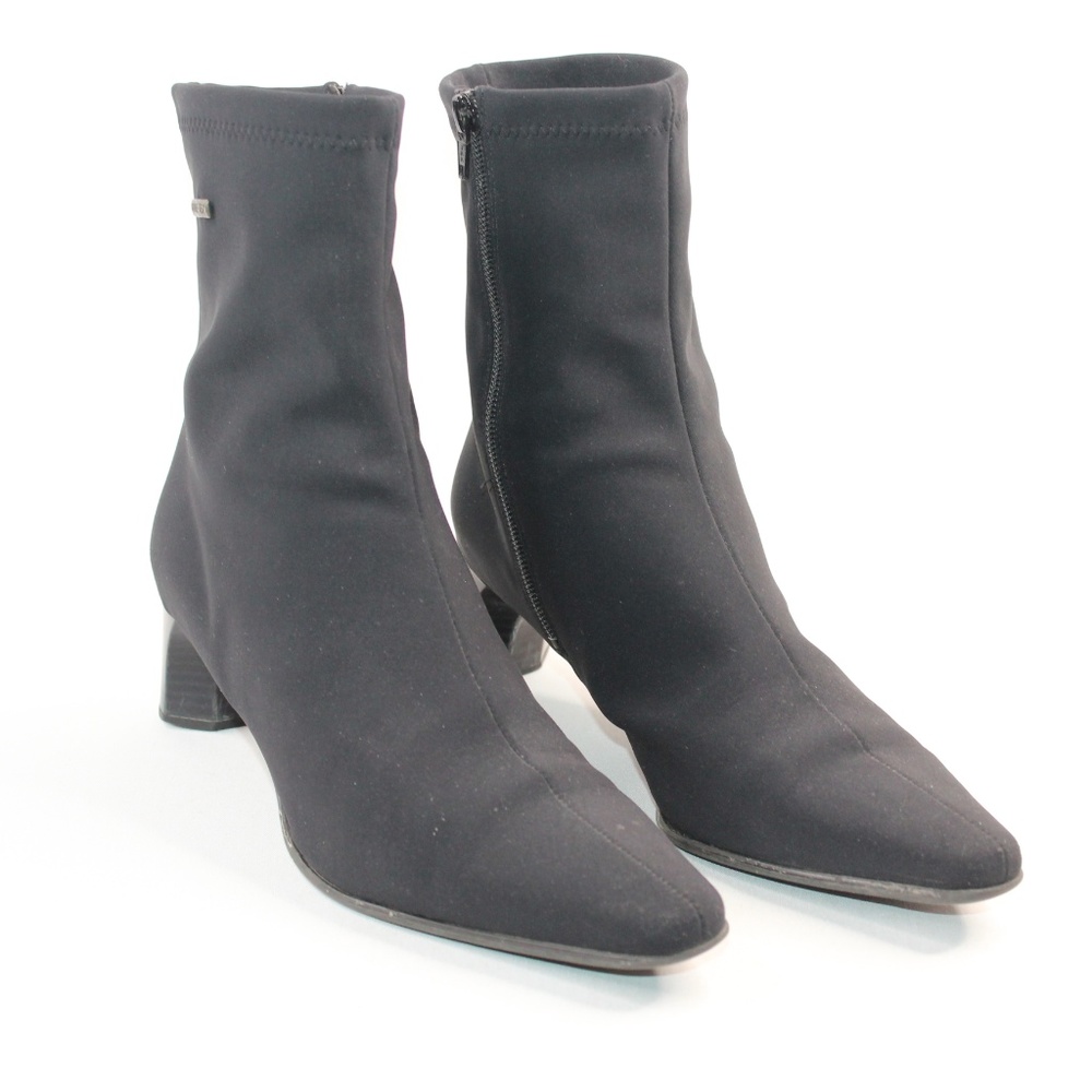 Hogl Fabric Gore-Tex Black Side Zipper Booties #137 - Picture 2 of 8